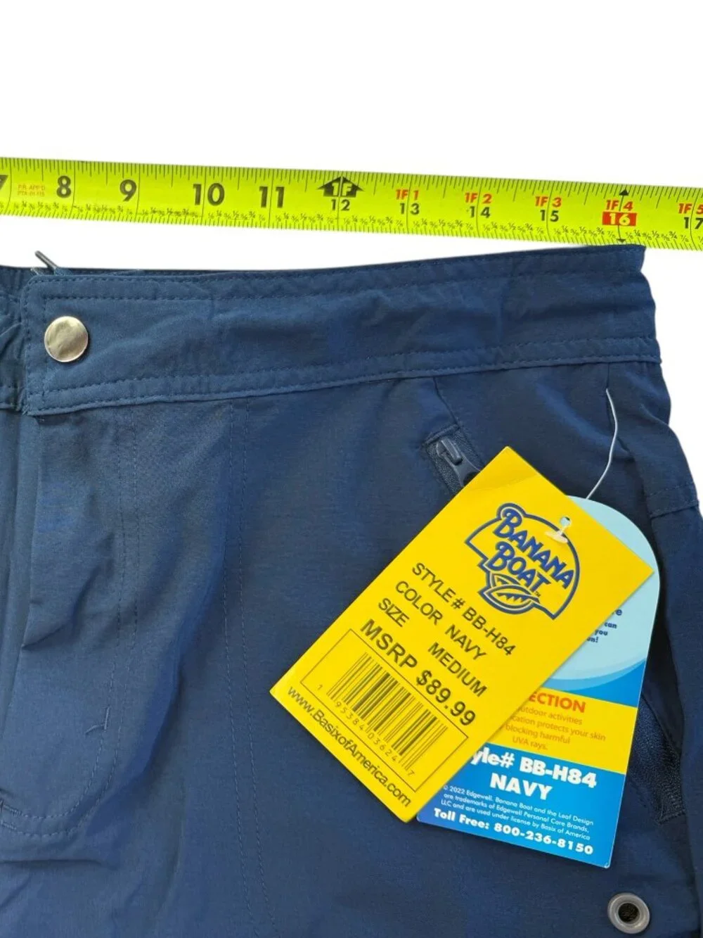 New NWT Banana Boat Men's Board Shorts Navy Blue. Size Adult Men's Medium